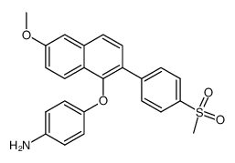 4-[2-(4-methanesulfonyl-phenyl)-6-methoxy-naphthalen-1-yloxy]-phenylamine Structure