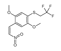 1,4-dimethoxy-2-(2-nitroethenyl)-5-(2,2,2-trifluoroethylsulfanyl)benzene结构式