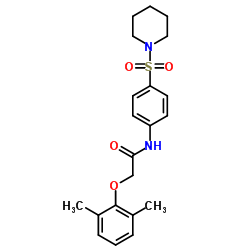 2-(2,6-Dimethylphenoxy)-N-[4-(1-piperidinylsulfonyl)phenyl]acetamide Structure