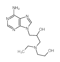 1-(6-aminopurin-9-yl)-3-(ethyl-(2-hydroxyethyl)amino)propan-2-ol结构式