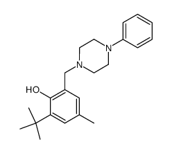 2-tert-Butyl-4-methyl-6-(4-phenyl-piperazin-1-ylmethyl)-phenol Structure