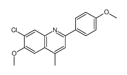 7-chloro-6-methoxy-2-(4-methoxy-phenyl)-4-methyl-quinoline结构式