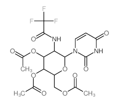 2,4(1H,3H)-Pyrimidinedione,1-[3,4,6-tri-O-acetyl-2-deoxy-2-[(trifluoroacetyl)amino]-b-D-glucopyranosyl]- (9CI)结构式
