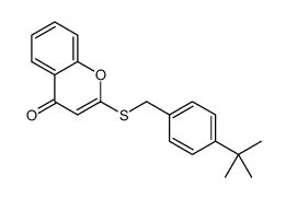 2-[(4-tert-butylphenyl)methylsulfanyl]chromen-4-one Structure