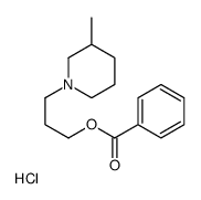3-(3-methylpiperidin-1-ium-1-yl)propyl benzoate,chloride Structure