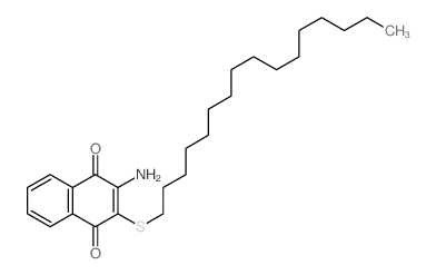 3-amino-2-hexadecylsulfanyl-naphthalene-1,4-dione结构式