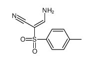3-amino-2-(4-methylphenyl)sulfonylprop-2-enenitrile Structure