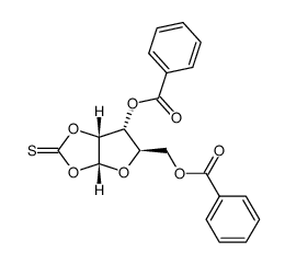 3,5-di-O-benzoyl-1,2-O-thiocarbonyl-α-D-ribo-furanose结构式