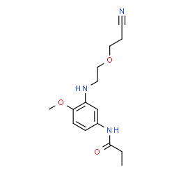 N-[3-[[2-(2-cyanoethoxy)ethyl]amino]-4-methoxyphenyl]propionamide结构式