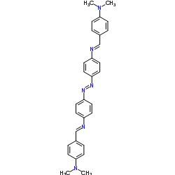 4,4'-Azobis[N-[[4-(dimethylamino)phenyl]methylene]benzenamine]结构式