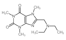 8-(diethylaminomethyl)-1,3,7-trimethyl-purine-2,6-dione结构式