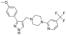 piperazine, 1-[[3-(4-methoxyphenyl)-1h-pyrazol-4-yl]methyl]-4-[4-(trifluoromethyl)-2-pyridinyl]- picture