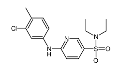 6-(3-chloro-4-methylanilino)-N,N-diethylpyridine-3-sulfonamide Structure