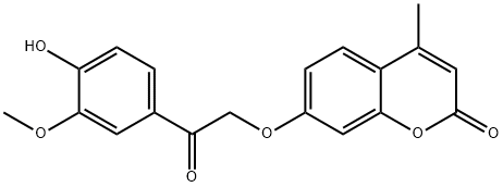 7-[2-(4-Hydroxy-3-methoxyphenyl)-2-oxoethoxy]-4-methyl-chromen-2-one结构式