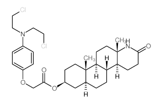 17a-Aza-D-homoandrostan-17-one, 3-[[4-[bis(2-chloroethyl)amino]phenoxy]acetyl]oxy]-, (3.beta., 5.alpha.)- picture