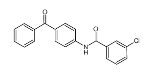 N-(4-benzoylphenyl)-3-chlorobenzamide结构式