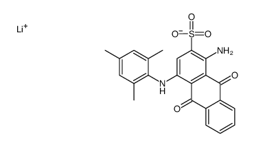 lithium 1-amino-9,10-dihydro-9,10-dioxo-4-[(2,4,6-trimethylphenyl)amino]anthracene-2-sulphonate Structure