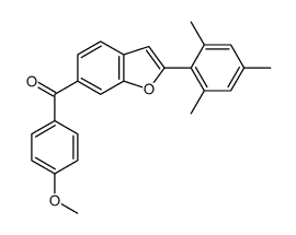 (4-methoxyphenyl)-[2-(2,4,6-trimethylphenyl)-1-benzofuran-6-yl]methanone结构式
