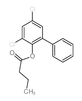 (2,4-dichloro-6-phenyl-phenyl) butanoate结构式