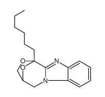 1,4-Epoxy-1H,3H-(1,4)oxazepino(4,3-a)benzimidazole, 4,5-dihydro-1-hexy l-结构式