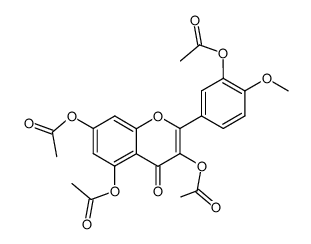 3,5,7-triacetoxy-2-(3-acetoxy-4-methoxy-phenyl)-chromen-4-one结构式