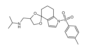 N-((1-tosyl-1,5,6,7-tetrahydrospiro[indole-4,2'-[1,3]dioxolan]-4'-yl)methyl)propan-2-amine结构式