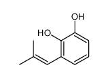 3-(2-methylprop-1-enyl)benzene-1,2-diol结构式