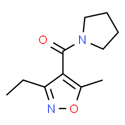 Pyrrolidine, 1-[(3-ethyl-5-methyl-4-isoxazolyl)carbonyl]- (9CI) Structure