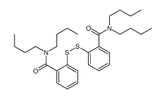 N,N-dibutyl-2-[[2-(dibutylcarbamoyl)phenyl]disulfanyl]benzamide Structure