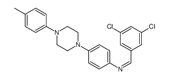 1-(3,5-dichlorophenyl)-N-[4-[4-(4-methylphenyl)piperazin-1-yl]phenyl]methanimine Structure