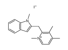 1,3,4-trimethyl-2-(1-methyl-2-indolylmethyl)pyridinium iodide Structure