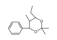 (4R,5S,6S)-4-ethyl-2,2,5-trimethyl-6-phenyl-1,3-dioxane结构式