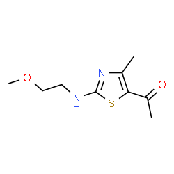 Ethanone, 1-[2-[(2-methoxyethyl)amino]-4-methyl-5-thiazolyl]- (9CI) structure