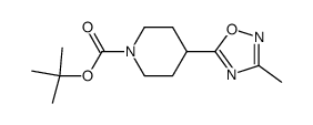 4-(3-methyl-[1,2,4]oxadiazol-5-yl)-piperidine-1-carboxylic acid tert-butyl ester Structure