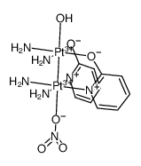 [(H2O)Pt(NH3)2(μ-α-pyridonato)2-Pt(NH3)2(NO3)]结构式
