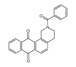 N-benzoyl-2-aza-1,2,3,4-tetrahydrobenz[a]anthracene-7,12-dione Structure