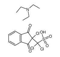 Triethylammonium-[dichloro-(2-chloro-1,3-dioxo-2-indanyl)-methanesulfonate]结构式
