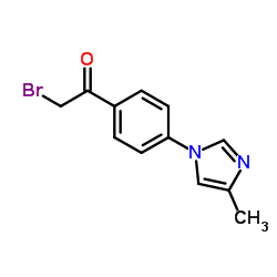 2-Bromo-1-(4-(4-methyl-1H-imidazol-1-yl)phenyl)ethanone structure