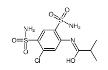 N-(5-chloro-2,4-disulfamoylphenyl)-2-methylpropanamide结构式