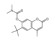 4-methyl-6-(tert-butyl)-7-[(N,N-dimethyl)thiocarbamoyloxy]-2H-chromen-2-one结构式