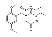 4-(2,5-dimethoxyphenyl)-3,3-dicarbethoxybutanoic acid Structure