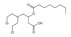 4-[bis(2-chloroethyl)amino]-3-octanoyloxybutanoic acid Structure