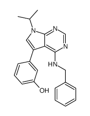 3-(4-benzylamino-7-isopropyl-7H-pyrrolo[2,3-d]pyrimidin-5-yl)phenol Structure