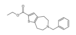 5,6,7,8-四氢-6-苯甲基-4H-噻吩并[2,3-d]氮杂-2-羧酸乙酯结构式