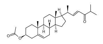 (20S,22E)-24-Oxo-5,22-cholestadien-3β-yl-acetat Structure
