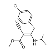 methyl 2-cyano-3-(isopropylamino)-4-(p-chlorophenyl)-but-2-enoate结构式