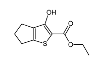 3-hydroxy-5,6-dihydro-4H-cyclopenta[b]thiophene-2-carboxylic acid ethyl ester结构式