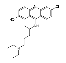 6-chloro-9-[(4-diethylamino-1-methyl-butyl)amino]acridin-2-ol结构式