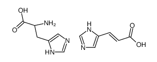 (2S)-2-amino-3-(1H-imidazol-5-yl)propanoic acid,(E)-3-(1H-imidazol-5-yl)prop-2-enoic acid结构式