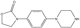 3-[4-(1-piperazinyl)phenyl]-2-Oxazolidinone结构式